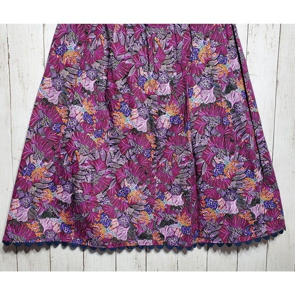 Kika Vargas x Target Skirt Size 2 Coral Reef Scallop Edge Midi Purple Print NWT - Picture 8 of 15